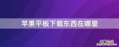 iPhone平板下载东西在哪里 苹果平板下载的内容在哪