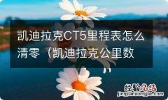 凯迪拉克公里数怎么清零 凯迪拉克CT5里程表怎么清零