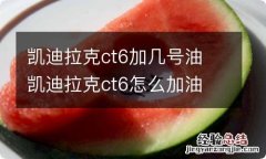 凯迪拉克ct6加几号油 凯迪拉克ct6怎么加油