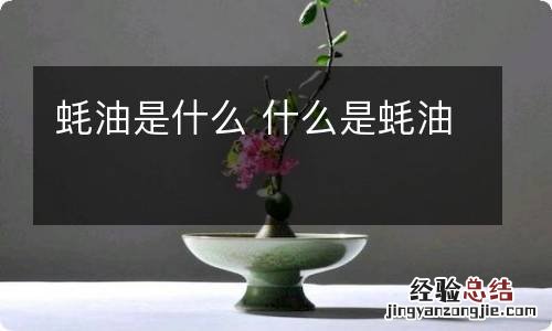 蚝油是什么 什么是蚝油