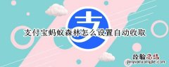 支付宝蚂蚁森林怎么设置自动收取