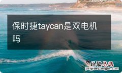 保时捷taycan是双电机吗