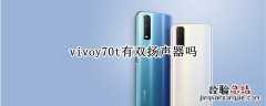 vivoy70t有双扬声器吗