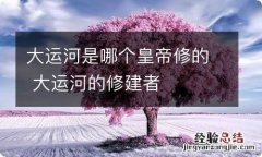 大运河是哪个皇帝修的 大运河的修建者