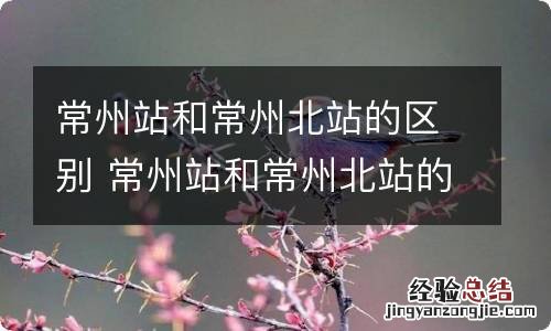 常州站和常州北站的区别 常州站和常州北站的区别是什么