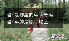 晋h是哪里的车牌号码 晋h车牌是哪个地区