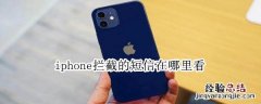 iphone拦截的短信在哪里看