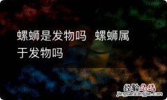 螺蛳是发物吗螺蛳属于发物吗