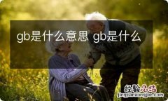 gb是什么意思 gb是什么