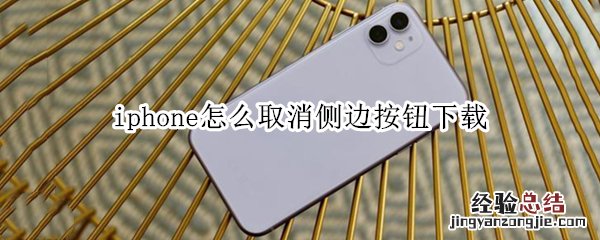 iphone怎么取消侧边按钮下载