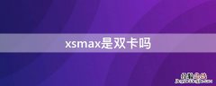 xsmax是双卡吗 美版iphonexsmax是双卡吗