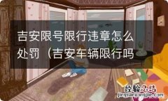 吉安车辆限行吗 吉安限号限行违章怎么处罚