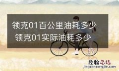 领克01百公里油耗多少 领克01实际油耗多少