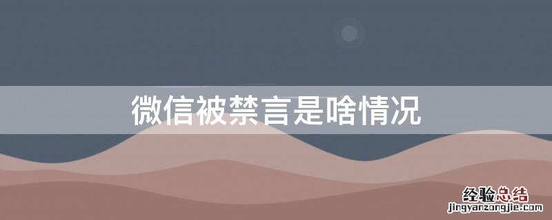 微信被禁言是啥情况 微信会被禁言吗