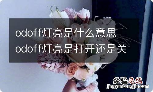 odoff灯亮是什么意思 odoff灯亮是打开还是关