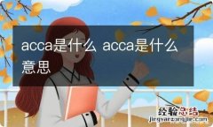 acca是什么 acca是什么意思