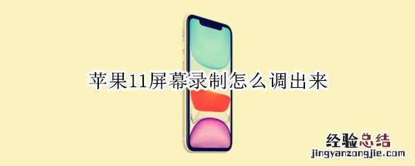 苹果11屏幕录制怎么调出来