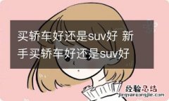 买轿车好还是suv好 新手买轿车好还是suv好