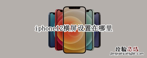 iphone12横屏设置在哪里