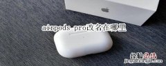 airpods pro改名在哪里