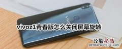 vivoz1青春版怎么关闭屏幕旋转