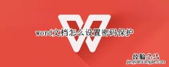 word文档怎么设置密码保护