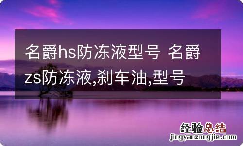 名爵hs防冻液型号 名爵zs防冻液,刹车油,型号