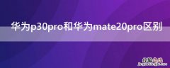 华为mate20pro和华为p30pro对比 华为p30pro和华为mate20pro区别