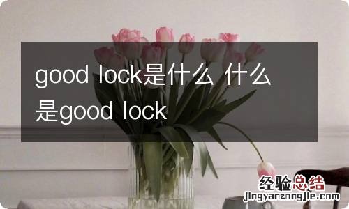 good lock是什么 什么是good lock