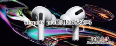 airpods pro能用20w快充吗