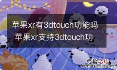 苹果xr有3dtouch功能吗 苹果xr支持3dtouch功能吗