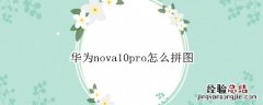 nova5pro怎么拼图 华为nova10pro怎么拼图