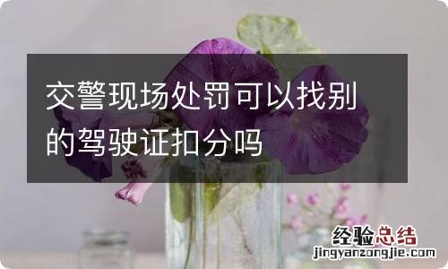 交警现场处罚可以找别的驾驶证扣分吗