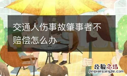 交通人伤事故肇事者不赔偿怎么办