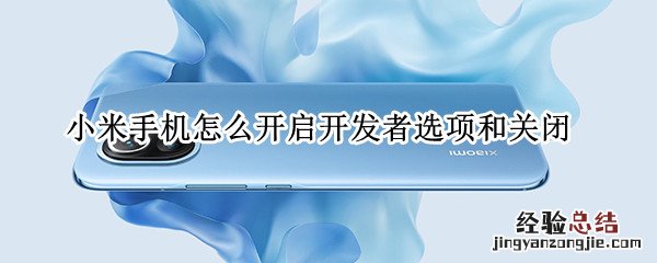 小米手机怎么开启开发者选项和关闭