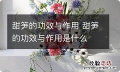 甜笋的功效与作用 甜笋的功效与作用是什么