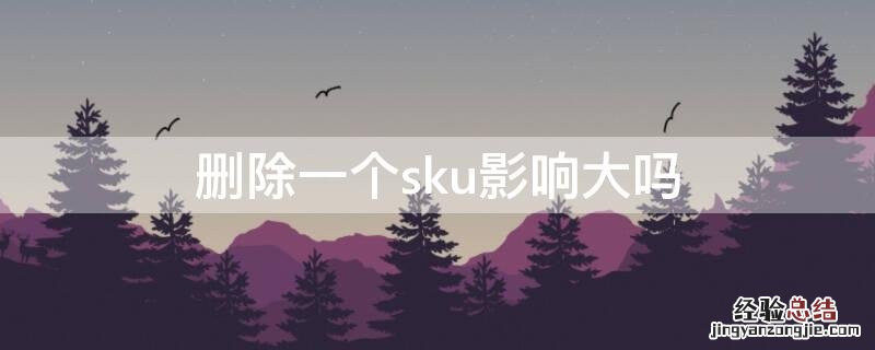 删除sku影响权重吗 删除一个sku影响大吗