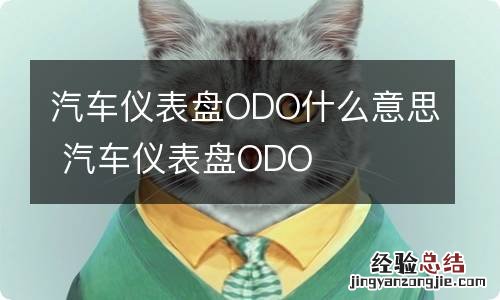 汽车仪表盘ODO什么意思 汽车仪表盘ODO