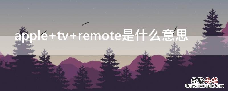 apple tv remote是什么意思