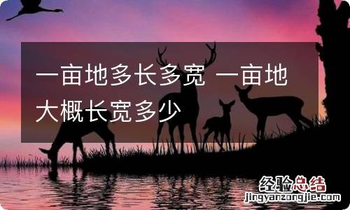 一亩地多长多宽 一亩地大概长宽多少