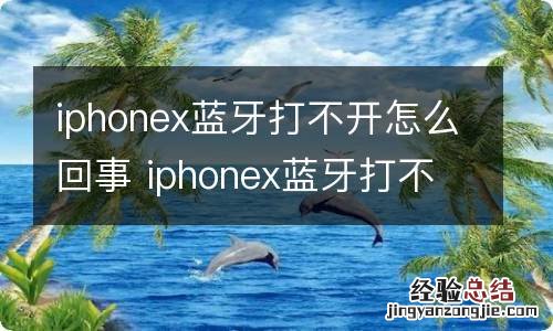 iphonex蓝牙打不开怎么回事 iphonex蓝牙打不开怎么办