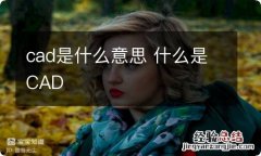 cad是什么意思 什么是CAD