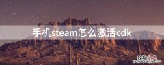 手机steam怎么激活CD k 手机steam怎么激活cdk