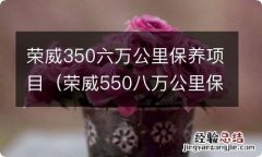 荣威550八万公里保养项目 荣威350六万公里保养项目