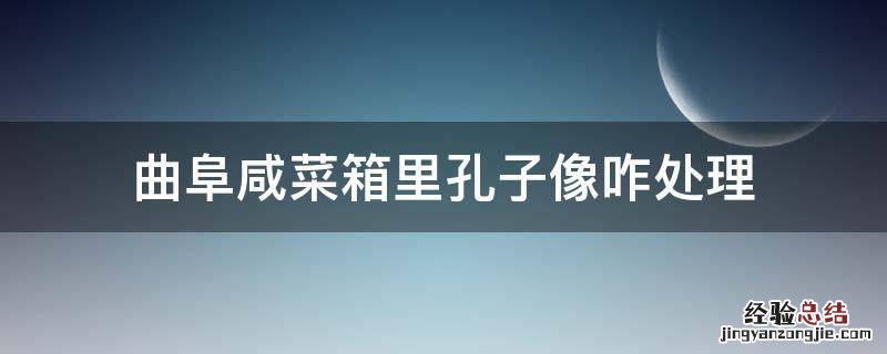 曲阜咸菜箱里孔子像咋处理