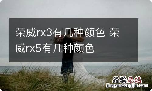 荣威rx3有几种颜色 荣威rx5有几种颜色