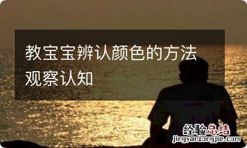 教宝宝辨认颜色的方法观察认知