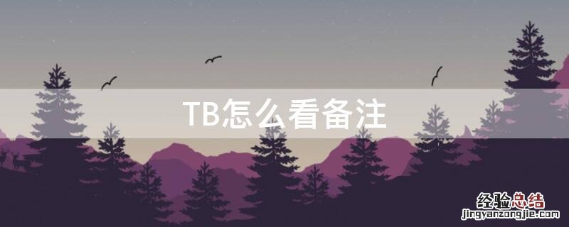 TB怎么看备注