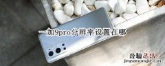 一加9pro分辨率设置在哪