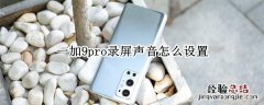 一加9pro录屏声音怎么设置